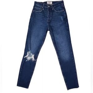 We The Free Women's Blue Raw Hem Jeans Size 28